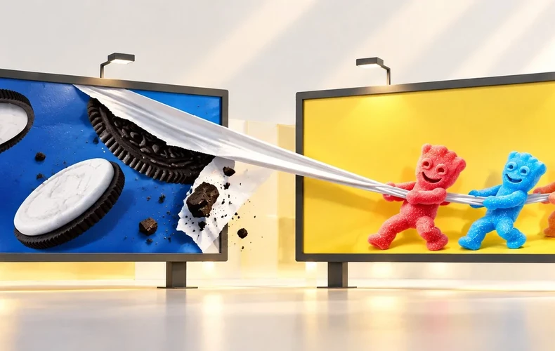 Sour Patch Kids запустила кампанию с «разрушением» билборда Oreo